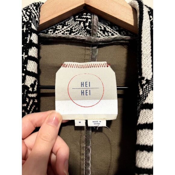 NWT Hei Hei Anthropologie Fieldwork Anorak Fringe Jacket in Moss Size M - Picture 7 of 10